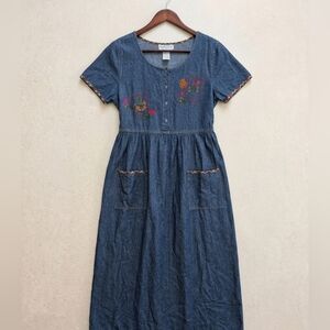 Vintage 90’s Pellini Blues Denim Maxi Dress